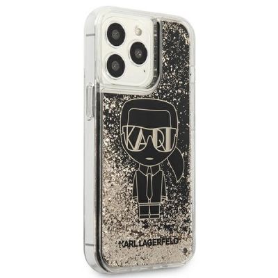 4. Karl Lagerfeld Liquid Glitter Gatsby Case für iPhone 13 Pro / iPhone 13 - Schwarz