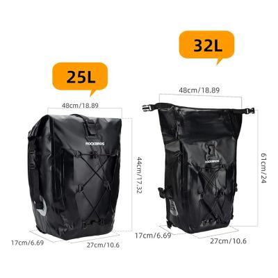 6. Rockbros 30140022001 wasserdichte Fahrradträgertasche – Schwarz
