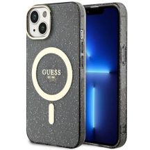 Guess Glitter Gold MagSafe Hülle für iPhone 14 – Schwarz