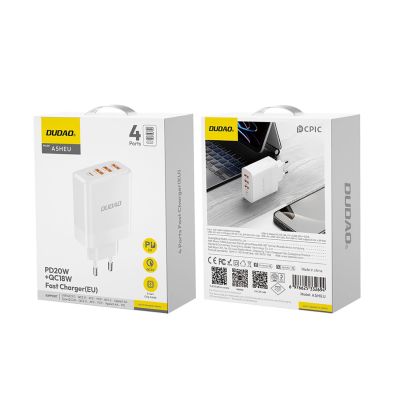 2. Dudao A5HEU Netzwerkladegerät 3x USB-A 1x USB-C PD20W - Weiß