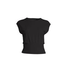 CASALL Seamless Graphical Rib Tee schwarz