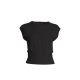 CASALL Seamless Graphical Rib Tee schwarz