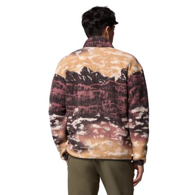 3. Columbia Helvetia II Fleece mit halbem Druckknopf, bedruckt, 2098461225, Braun, L