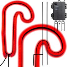 Neon-Weihnachtskerze, 79 LEDs, batteriebetrieben, 12,5 x 93,5 cm, Luca