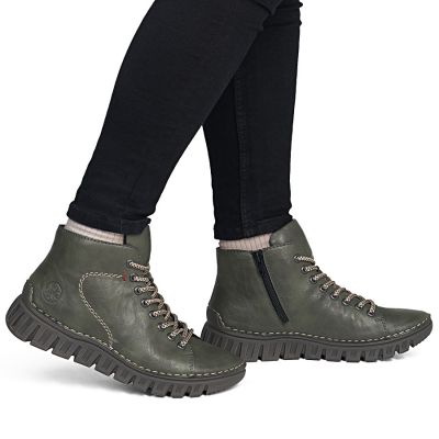 6. Damen-Ankle-Boots, grün, gefüttert, Rieker 57501-54