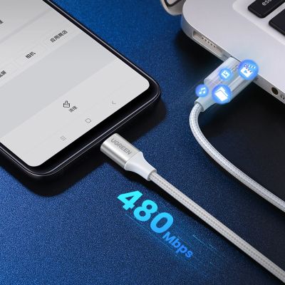 5. Ugreen US288 60131 USB-A / USB-C QC 3.0 3A 1m Kabel - Weiß