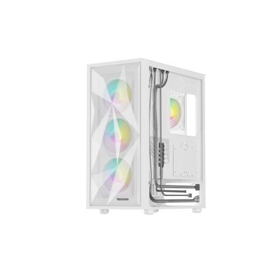10. GENESIS DIAXID 605 ARGB MIDI-TOWER-GEHÄUSE MIT FENSTER, USB-C, WEISS