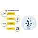 5. TRAVEL BLUE Universal-Reiseadapter WORLD -> SCHUKO, 2 Stück