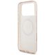 7. Guess IML Flowers Electro Pearl Strap MagSafe Case für iPhone 17 Pro Max - Rosa