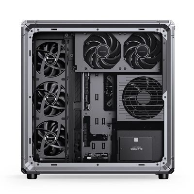 28. Jonsbo X400 PC-Gehäuse, Midi-Tower, ATX, gehärtetes Glas – grau
