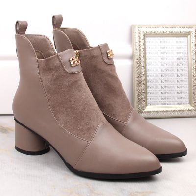 10. D&A S.Barski Premium Collection W OLI232B beige Stiefeletten mit Absatz