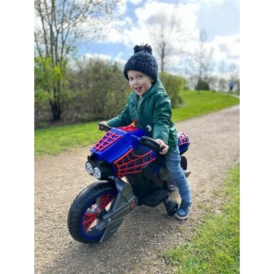 7. Huffy Spider-Man Motorrad Elektro-Aufsitzspielzeug (17345W)