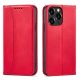Magnet Fancy Case Hülle für iPhone 14 Plus Flip Cover Wallet Ständer rot
