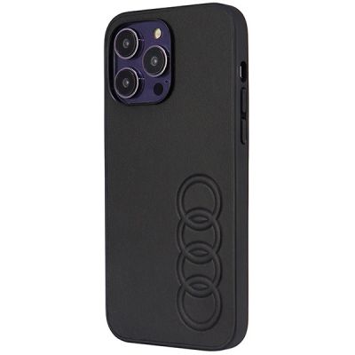 3. Audi Kunstleder iPhone 14 Pro Max 6,7" schwarz/schwarz Hardcase AU-TPUPPCIP14PM-TT/D1-BK