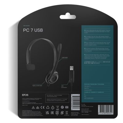 8. Epos PC7 USB-A Mono Kabelgebundener Over-Ear-Kopfhörer