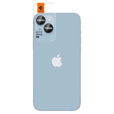 13. Spigen Glas.tR EZ Fit Optik Kameraschutz für iPhone 14 / Plus / 15 / Plus – Schwarz 2 Stk.