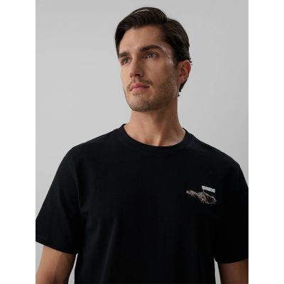 3. Herren-T-Shirt mit Aufdruck, regulär, Größe 4F 4FKAW26TTSHM4477-20S