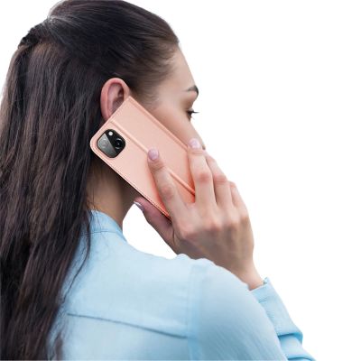 8. Dux Ducis Skin Pro Holster Flip Cover für iPhone 14 Plus rosa