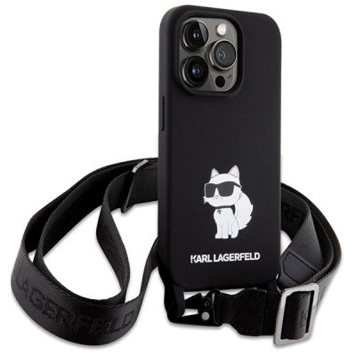 3. Karl Lagerfeld KLHCP15XSCBSCNK iPhone 15 Pro Max 6,7" Hardcase schwarz/schwarz Crossbody Silikon Choupette