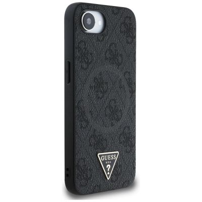 4. Guess 4G Ring Triangle Logo MagSafe Case für iPhone 16e - Schwarz