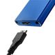 7. QOLTEC M.2 SSD-Gehäuse | SATA | NGFF | USB 3.0 | Superschnelle 5 Gbit/s | 2 TB | Blau