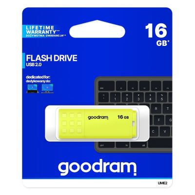 5. GoodRam UME2 UME2-0160Y0R11 USB-Stick (16 GB; USB 2.0; gelb)