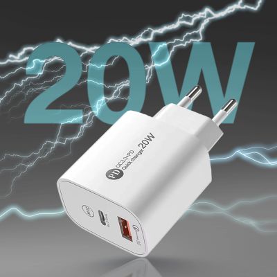 5. A6MaxL 20W USB-A USB-C Wandladegerät mit USB-C - USB-C 1m Kabel - weiß