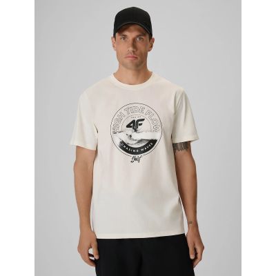 Herren-T-Shirt mit Aufdruck, regulär, Größe 4F 4FRSS26TTSHM4298-11S