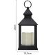 5. Dekorative Laterne 23 cm LED, batteriebetrieben, schwarz