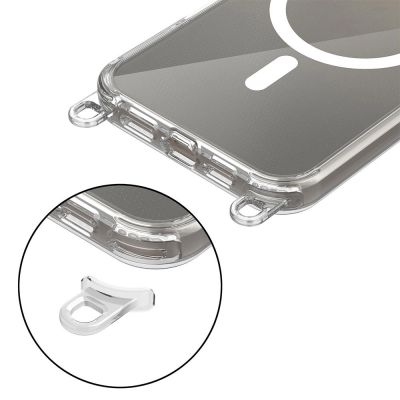 2. Tech-Protect FlexAir Chain MagSafe Hülle für iPhone 16 Pro Max – transparent + 2 Lanyards (schwarz und graubraun)
