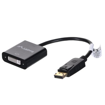 Lanberg AD-0007-BK Adapter (DisplayPort M - DVI-D F; 0,10 m; schwarz)