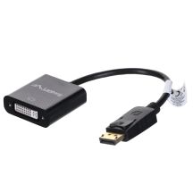 Lanberg AD-0007-BK Adapter (DisplayPort M - DVI-D F; 0,10 m; schwarz)