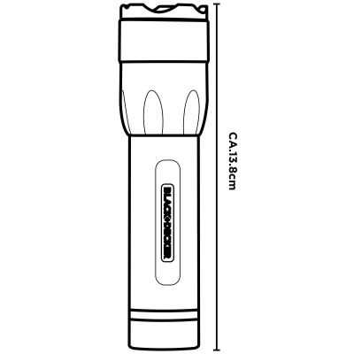 4. Taktische Aluminium-Taschenlampe 10 W, 500 Lumen, BLACK+DECKER