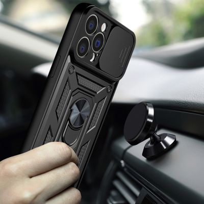 3. Hybrid Armor Camshield Hülle für iPhone 13 Pro gepanzerte Hülle mit Kameraabdeckung Pink