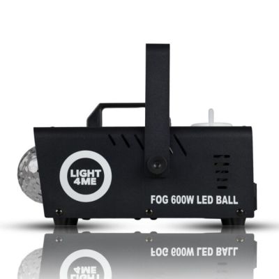 6. LIGHT4ME FOG 600W LED-Kugel - Nebelmaschine, hintergrundbeleuchteter Raucheffekt/Diskokugel, drahtlose Fernbedienung