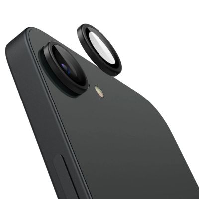 3. Spigen Optik Pro GLAS.TR „Ez Fit“ Kameraschutzhülle, 2er-Pack für iPhone 16e / 17e – Schwarz