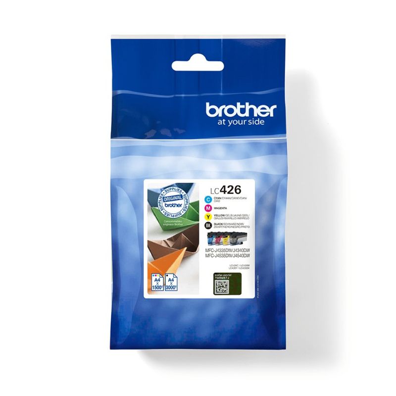 4. Brother LC-426VAL 4er-Pack Tinte: Schwarz, Cyan, Magenta, Gelb