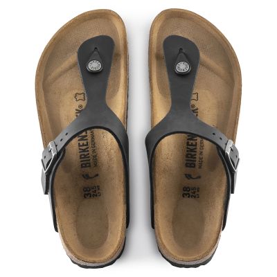 9. Birkenstock Gizeh NU Oiled Black Regular Flip-Flops für Damen/Herren (0845251)