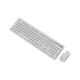 4. GEMBIRD Kabelloses Slim Pro Business-Schreibtisch-Tastatur- und Maus-Set, Weiß, US-Layout
