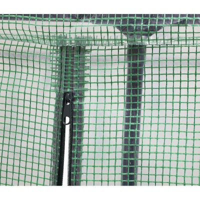 6. Gewächshaus-Gartentunnel mit zwei Eingängen für Tomaten und Gurken, 200 x 100 x 180 cm, grün