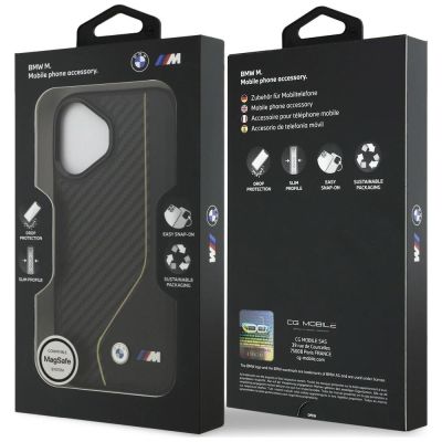 8. BMW M Carbon Line & Logo MagSafe Hülle für iPhone 17 - Gelb