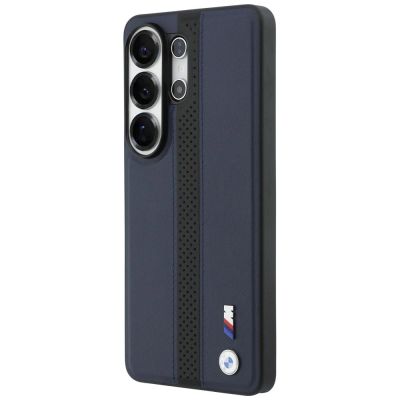 2. BMW MagSafe-Hülle mit perforiertem Streifenlogo für Samsung Galaxy S26 Ultra – Marineblau
