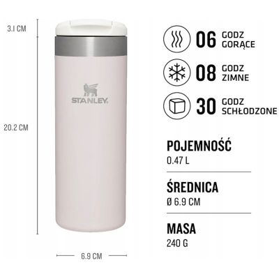 3. Stanley Thermobecher AEROLIGHT 0,47 l – Roséquarz Metallic