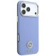 4. Guess MagSafe Hülle mit genarbtem, rundem Strass-Logo für iPhone 18 Pro / 17 Pro – Blau