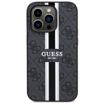 3. Guess GUHMP14LP4RPSK iPhone 14 Pro 6,1" schwarz/schwarzes Hardcase 4G bedruckte Streifen MagSafe