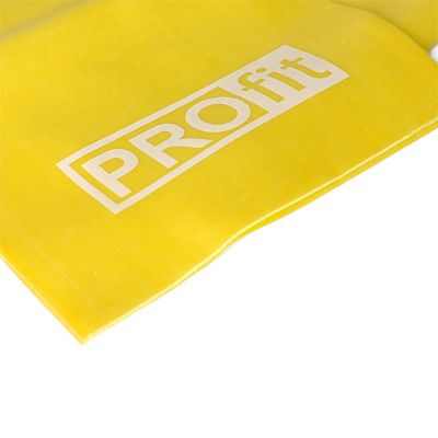 6. FITNESS PROFIT LANG LIGHT GUMA 200x15x0,35cm gelb DK 2227
