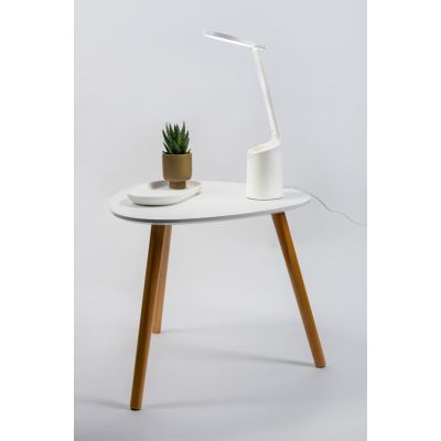 9. Moderne LED-Schreibtischlampe Activejet FUTURE weiß mit integriertem Akku