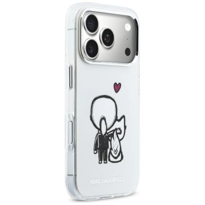 4. Karl Lagerfeld Karl & Choupette MagSafe Back Case für iPhone 17 Pro Max – Transparent