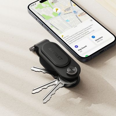 6. Acefast S4 Bluetooth-Schlüsselanhänger-Locator, kompatibel mit Apple „Wo ist?“ – Schwarz
