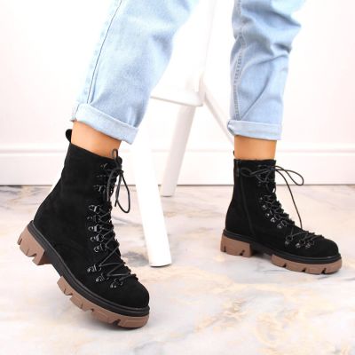 8. Vinceza W JAN255 schwarze isolierte Wildlederstiefeletten